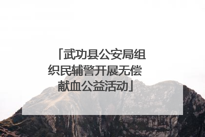 武功县公安局组织民辅警开展无偿献血公益活动