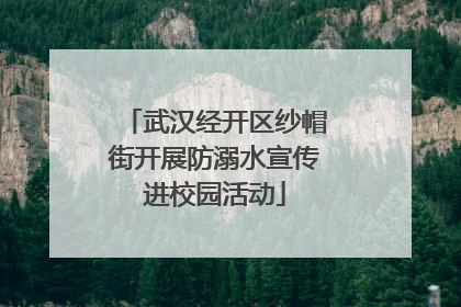 武汉经开区纱帽街开展防溺水宣传进校园活动