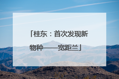 桂东：首次发现新物种——宽距兰