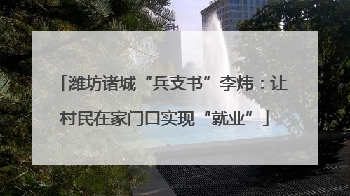 潍坊诸城“兵支书”李炜：让村民在家门口实现“就业”
