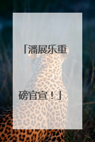 潘展乐重磅官宣！