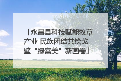 永昌县科技赋能牧草产业 民族团结共绘戈壁“绿富美”新画卷
