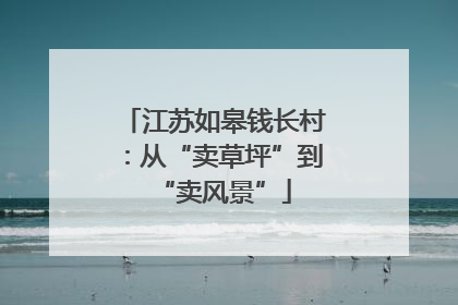 江苏如皋钱长村：从“卖草坪”到“卖风景”