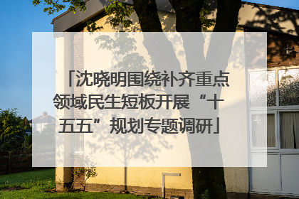 沈晓明围绕补齐重点领域民生短板开展“十五五”规划专题调研