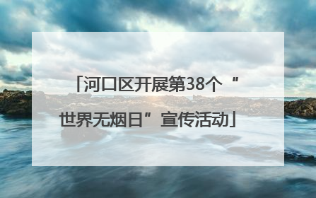 河口区开展第38个“世界无烟日”宣传活动