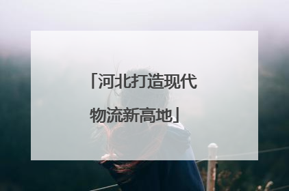 河北打造现代物流新高地