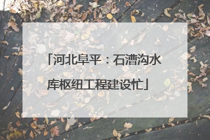 河北阜平：石漕沟水库枢纽工程建设忙