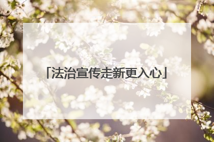 法治宣传走新更入心