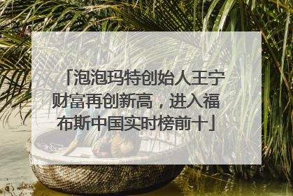 泡泡玛特创始人王宁财富再创新高，进入福布斯中国实时榜前十