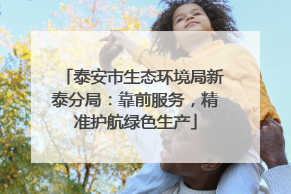 泰安市生态环境局新泰分局：靠前服务，精准护航绿色生产