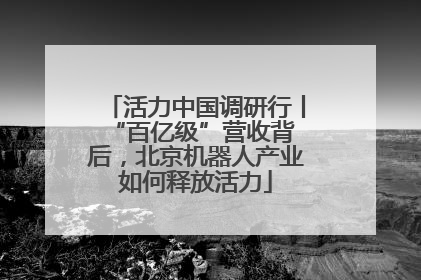活力中国调研行丨 “百亿级”营收背后，北京机器人产业如何释放活力