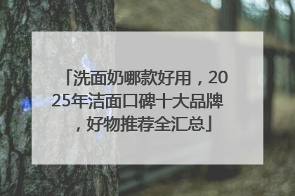 洗面奶哪款好用，2025年洁面口碑十大品牌，好物推荐全汇总