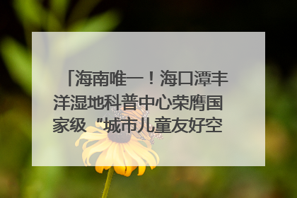 海南唯一！海口潭丰洋湿地科普中心荣膺国家级“城市儿童友好空间建设园区”称号