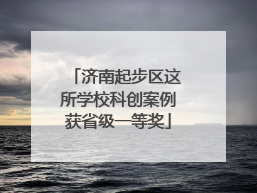 济南起步区这所学校科创案例获省级一等奖