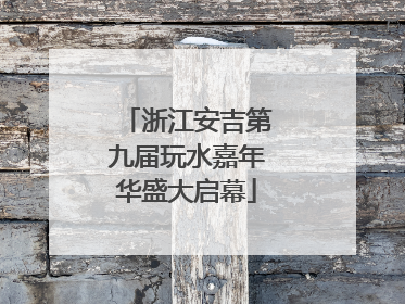 浙江安吉第九届玩水嘉年华盛大启幕