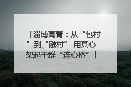 淄博高青：从“包村”到“融村” 用真心架起干群“连心桥”