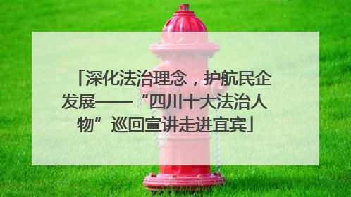 深化法治理念，护航民企发展——“四川十大法治人物”巡回宣讲走进宜宾