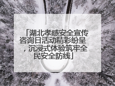 湖北孝感安全宣传咨询日活动精彩纷呈，沉浸式体验筑牢全民安全防线
