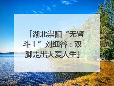 湖北崇阳“无臂斗士”刘细谷：双脚走出大爱人生