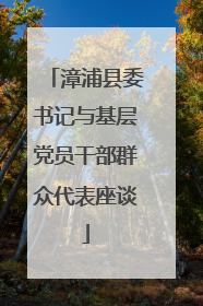 漳浦县委书记与基层党员干部群众代表座谈