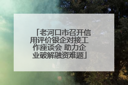 老河口市召开信用评价银企对接工作座谈会 助力企业破解融资难题