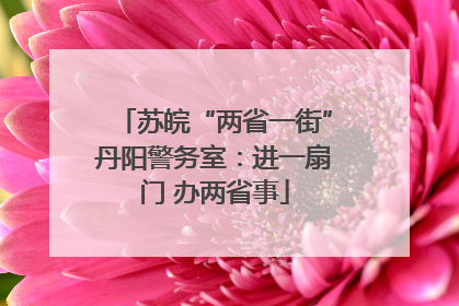苏皖“两省一街”丹阳警务室：进一扇门 办两省事