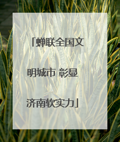 蝉联全国文明城市 彰显济南软实力