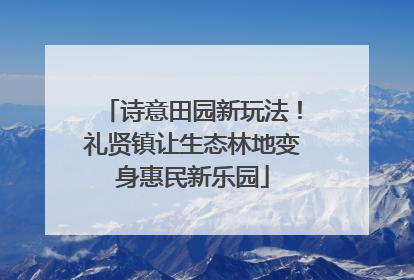 诗意田园新玩法！礼贤镇让生态林地变身惠民新乐园