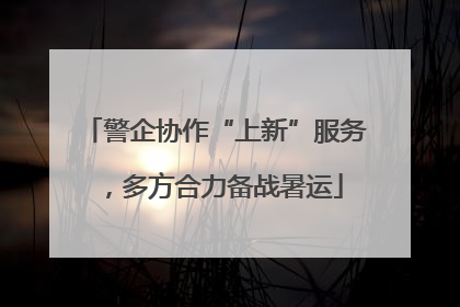 警企协作“上新”服务，多方合力备战暑运
