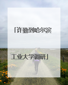 许勤到哈尔滨工业大学调研