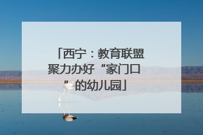 西宁：教育联盟聚力办好“家门口”的幼儿园