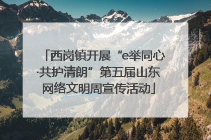 西岗镇开展“e举同心·共护清朗”第五届山东网络文明周宣传活动