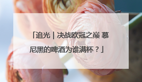 追光｜决战欧冠之巅 慕尼黑的啤酒为谁满杯？