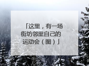 这里，有一场街坊邻里自己的运动会（图）