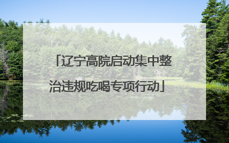 辽宁高院启动集中整治违规吃喝专项行动