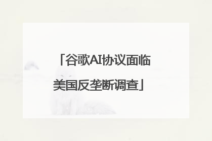 谷歌AI协议面临美国反垄断调查
