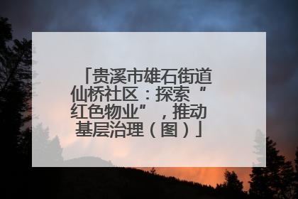 贵溪市雄石街道仙桥社区：探索“红色物业”，推动基层治理（图）