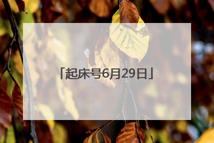 起床号6月29日
