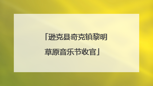 逊克县奇克镇黎明草原音乐节收官