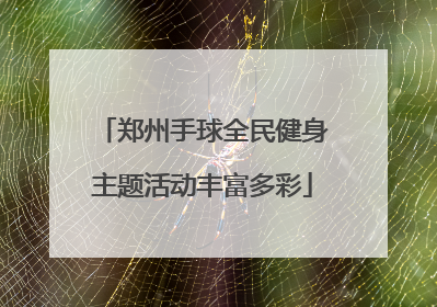 郑州手球全民健身主题活动丰富多彩
