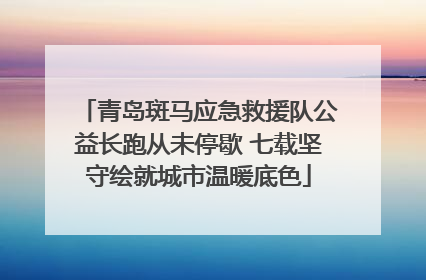 青岛斑马应急救援队公益长跑从未停歇 七载坚守绘就城市温暖底色