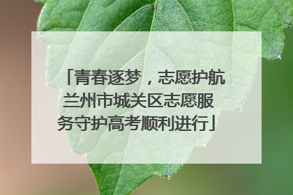 青春逐梦，志愿护航 兰州市城关区志愿服务守护高考顺利进行
