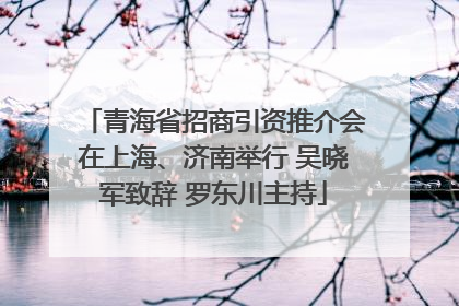 青海省招商引资推介会在上海、济南举行 吴晓军致辞 罗东川主持
