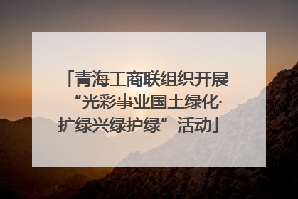 青海工商联组织开展“光彩事业国土绿化·扩绿兴绿护绿”活动