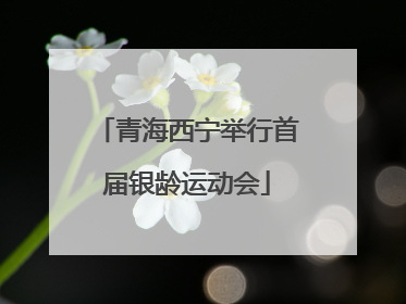 青海西宁举行首届银龄运动会