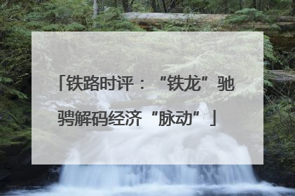 铁路时评：“铁龙”驰骋解码经济“脉动”