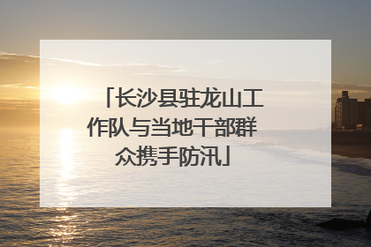 长沙县驻龙山工作队与当地干部群众携手防汛