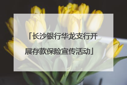 长沙银行华龙支行开展存款保险宣传活动