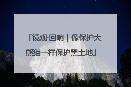镜观·回响｜像保护大熊猫一样保护黑土地