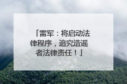 雷军：将启动法律程序，追究造谣者法律责任！